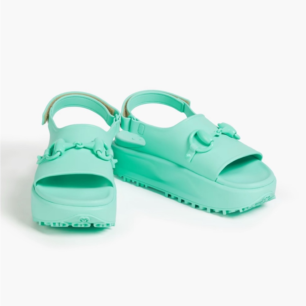 Gucci Mint Green Platform Sandals